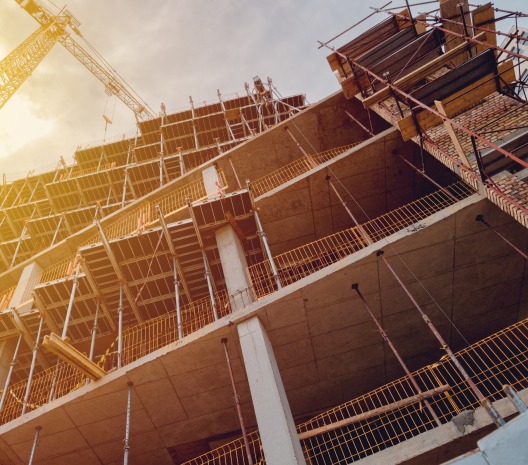 ground view of building under construction