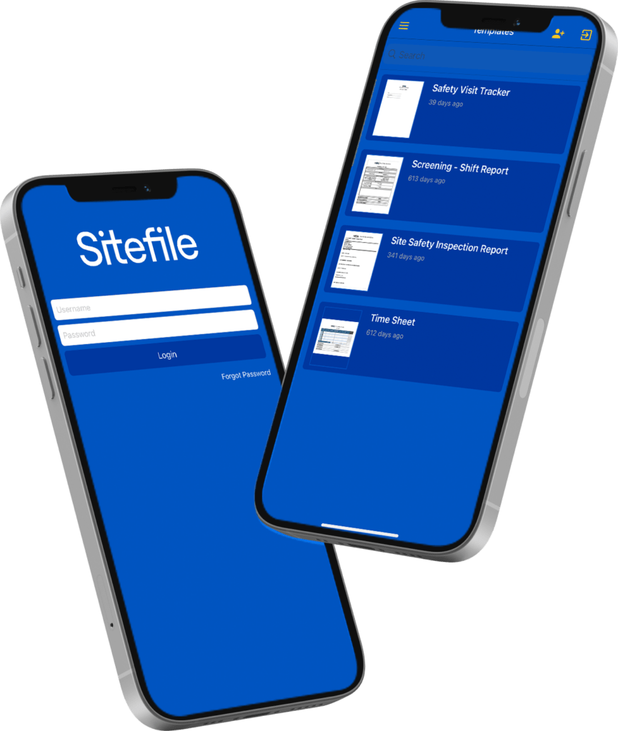 sitefile mockup on iPhone